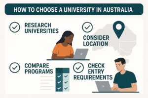 Choosing University in Australian Steps